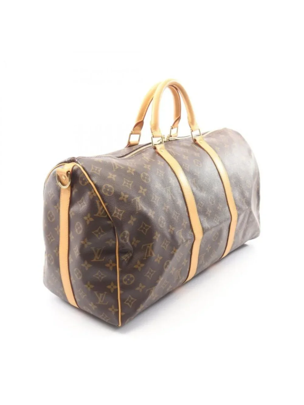 Louis Vuitton Boston Bag Keepall Bandouliere 50 Monogram 2-Way Canvas Leather